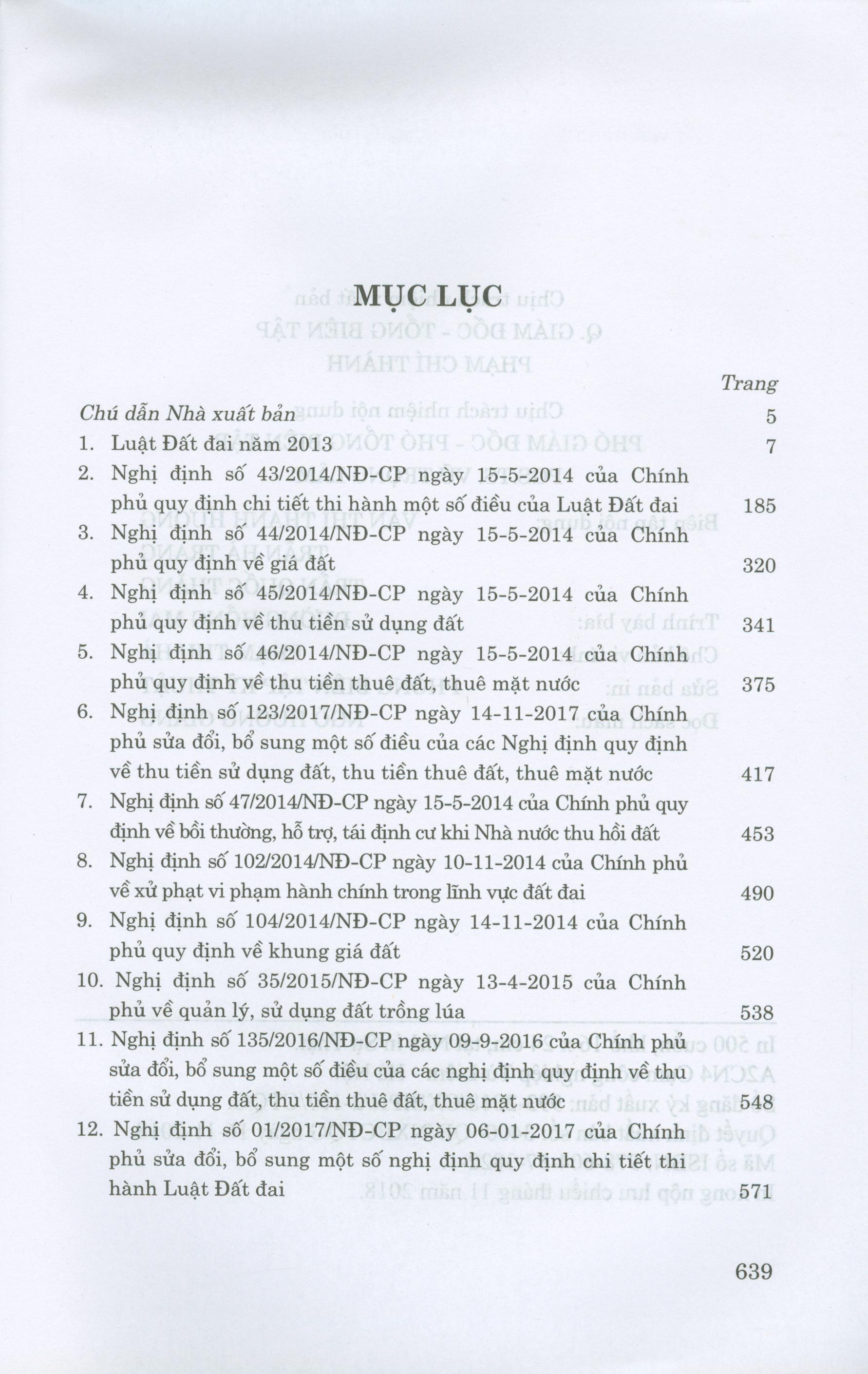 Luật Đất Đai (Hiện Hành Năm 2013) Và Các Văn Bản Hướng Dẫn Thi Hành