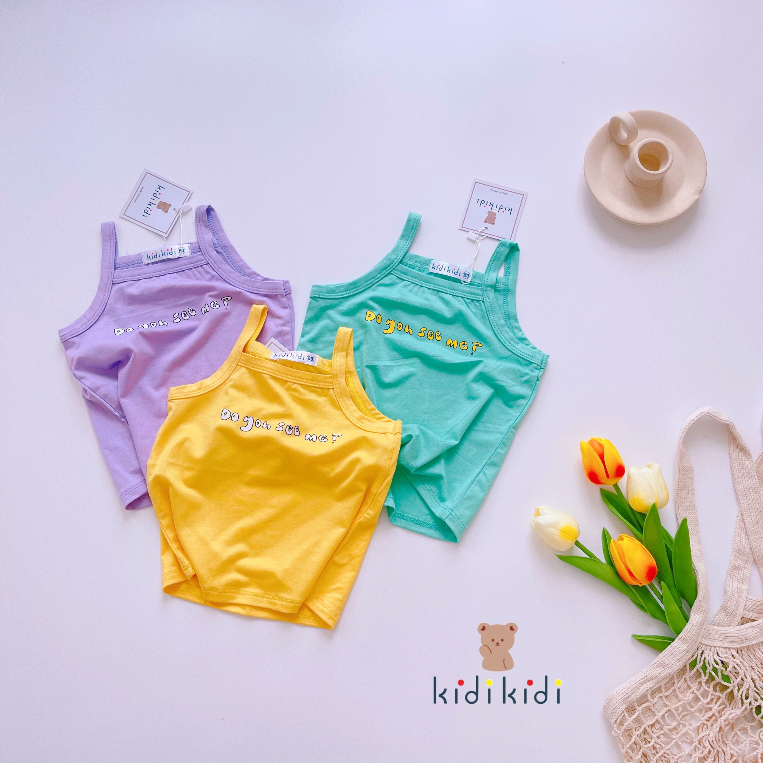 Đồ bộ 2 dây lửng mặc nhà bé gái chất thun lạnh mềm mát