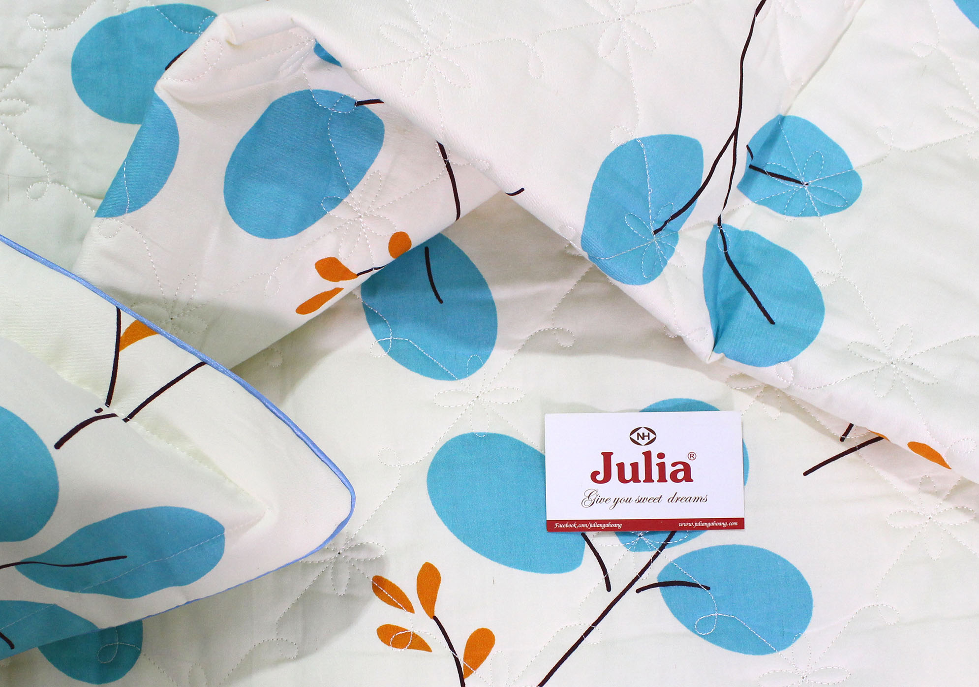 Bộ chăn ga gối 100% cotton Hàn Quốc Julia