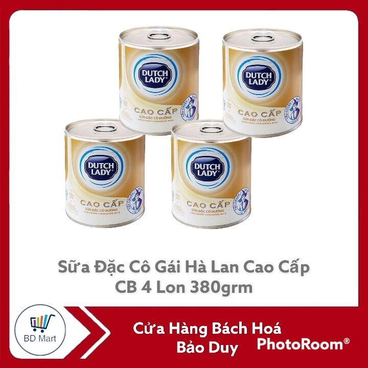Set 4 lon sữa đặc Cô gái hà lan nhãn vàng 380 g- 00328BH