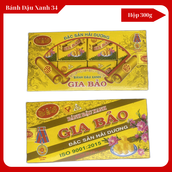 Bánh đậu xanh gia bảo hộp 300gram