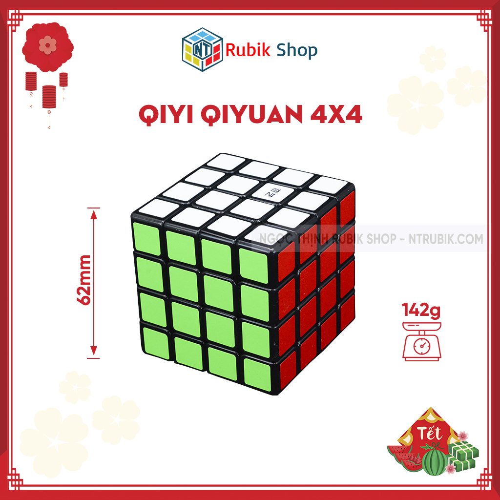 [Hoàn tiền 10%]Đồ chơi rubik 4x4x4 - QiYi Qiyuan W2 4x4x4 Black (Màu Đen)