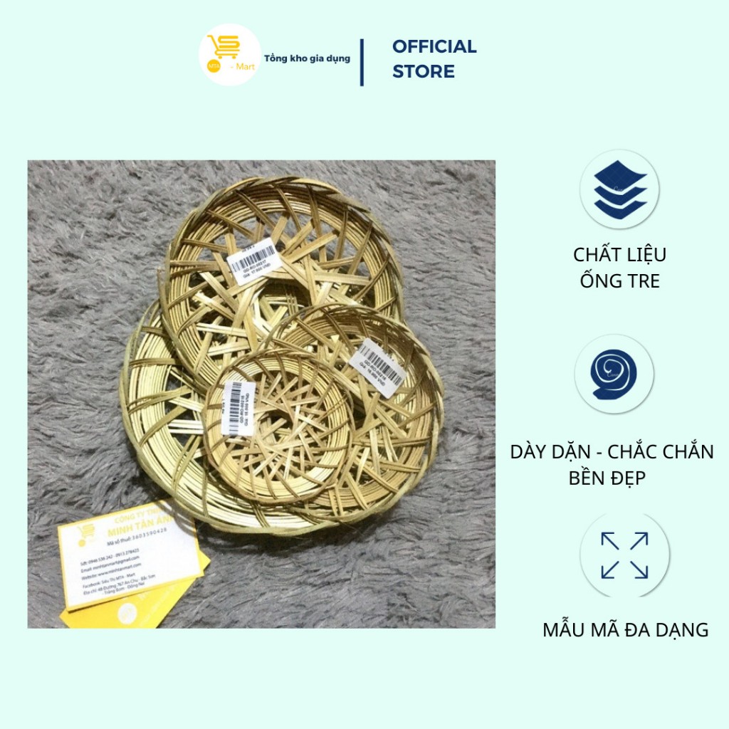 Rế Tre Lót Nồi/Niêu Nhiều Kích Cỡ, Chảo Đan Bằng Tre Cứng Tiện Dụng, Bền Đẹp | MTA-MART