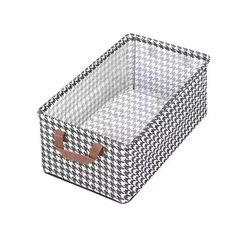 Hộp vải caro khung sắt đựng đồ đa năng