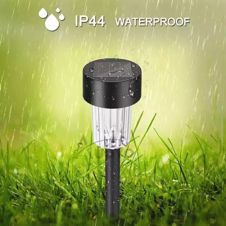 Vimite 6PCS Solar Lawn Light Outdoor Waterproof Automatic Garden Light Landscape Lighting Stainless Steel Pathway Lamp for House Yard Fence
