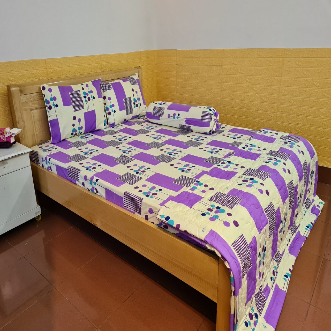 Bộ Drap Cotton Thắng Lợi 4 Món (CHAT Để Chọn Màu)