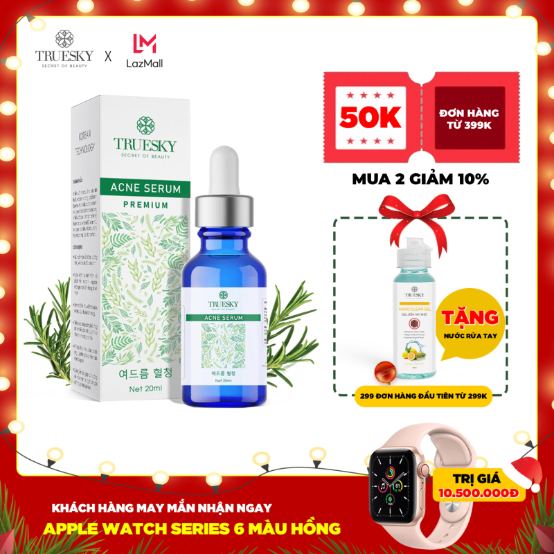 Serum giảm mụn sáng da Truesky Premium chiết xuất tràm trà thiên nhiên 20ml - Acne Serum