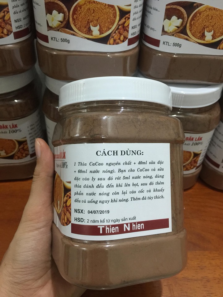 500gr Bột cacao nguyên chất đắk Lắk loại 1