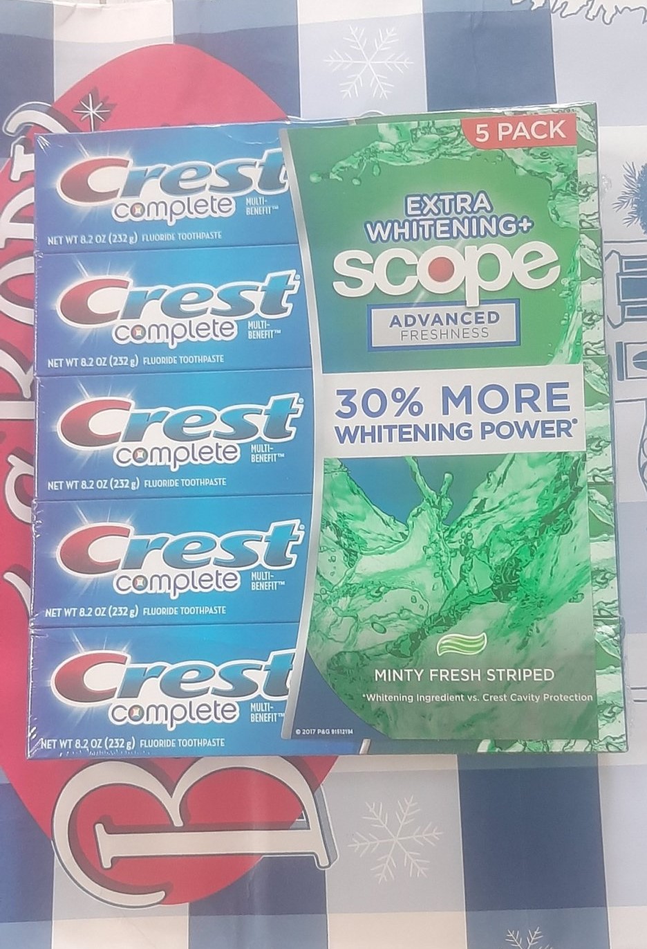 [HCM]Kem đánh răng crest complete extra whitening scope 232gr