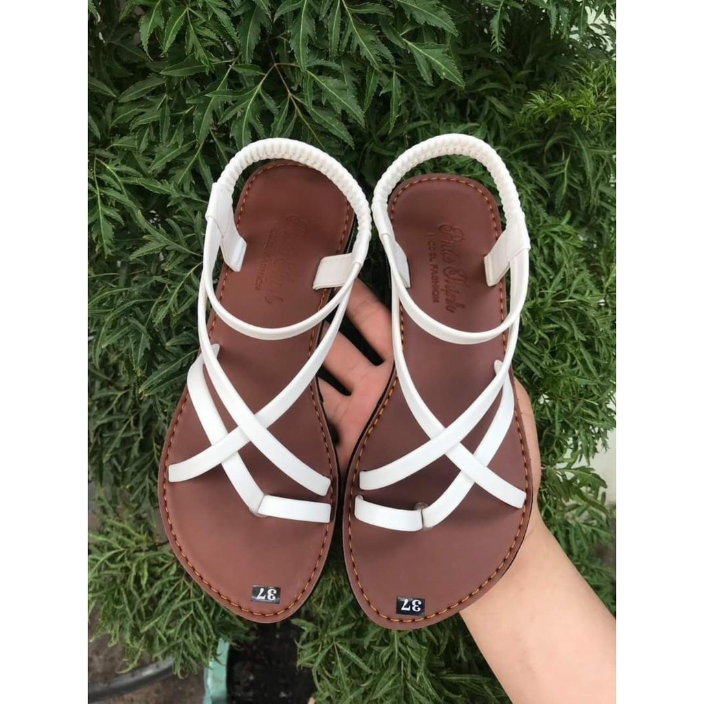 sandal quai mảnh chất da xịn
