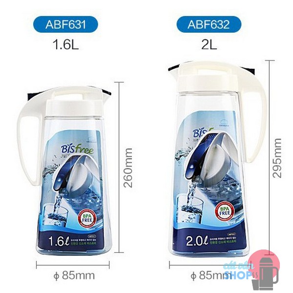 Bình đựng nước nhựa Tritan Lock&Lock Bisfree One Touch 1,6L/2L