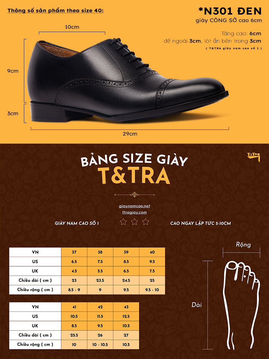 [6] shoes height increasing Men T&TRA N301 Black