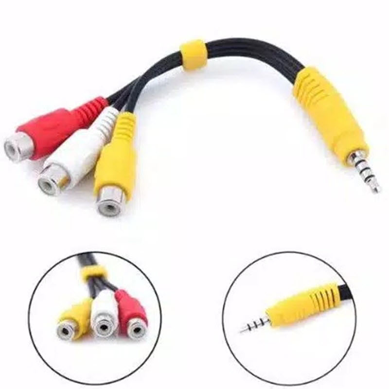Cáp chuyển từ cổng 3.5mm sang AV hoa sen