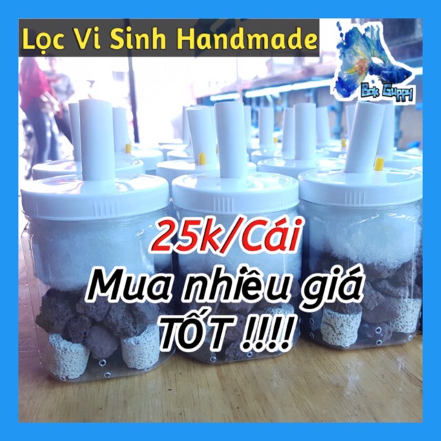 [HCM]Lọc Bio Vi Sinh Tự Chế (nham thạch sứ lỗ bông lọc)