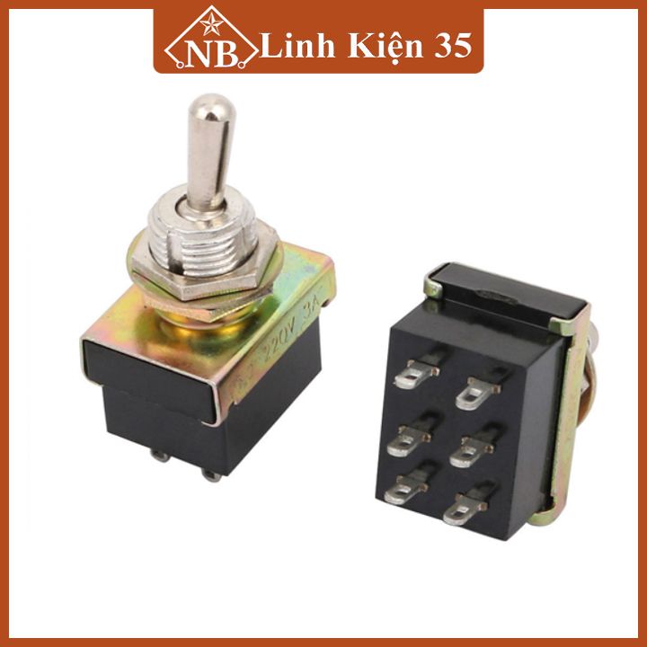 Công tắc gạt 6 chân KN3-3 220V-3A ( 2 trạng thái )