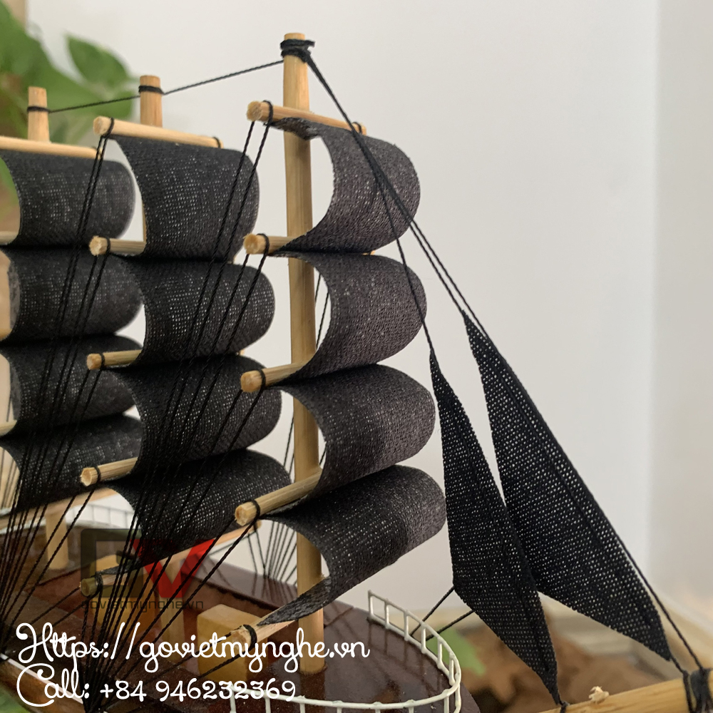 Mô Hình Thuyền Gỗ Belem 20cm (Gỗ Tự Nhiên)