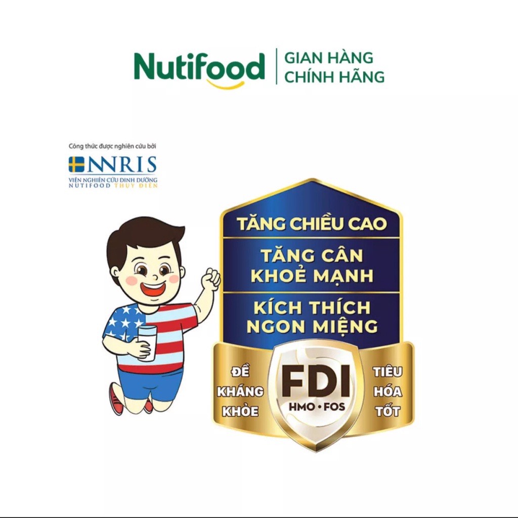 1 lon Sữa Nutifood Grow Plus Đỏ loại bột 1,5kg (cho bé 1-10 tuổi)