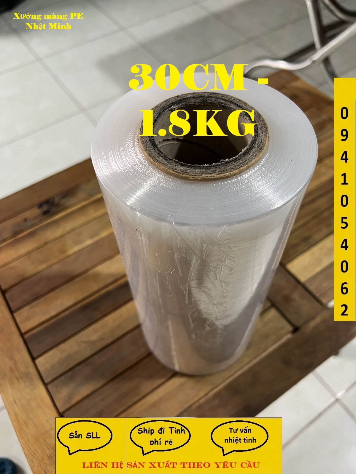 Màng PE, màng co, màng quấn 30cm