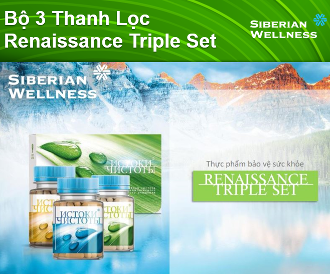 Bộ 3 thải độc và thanh lọc cơ thể Renaissance Triple Set