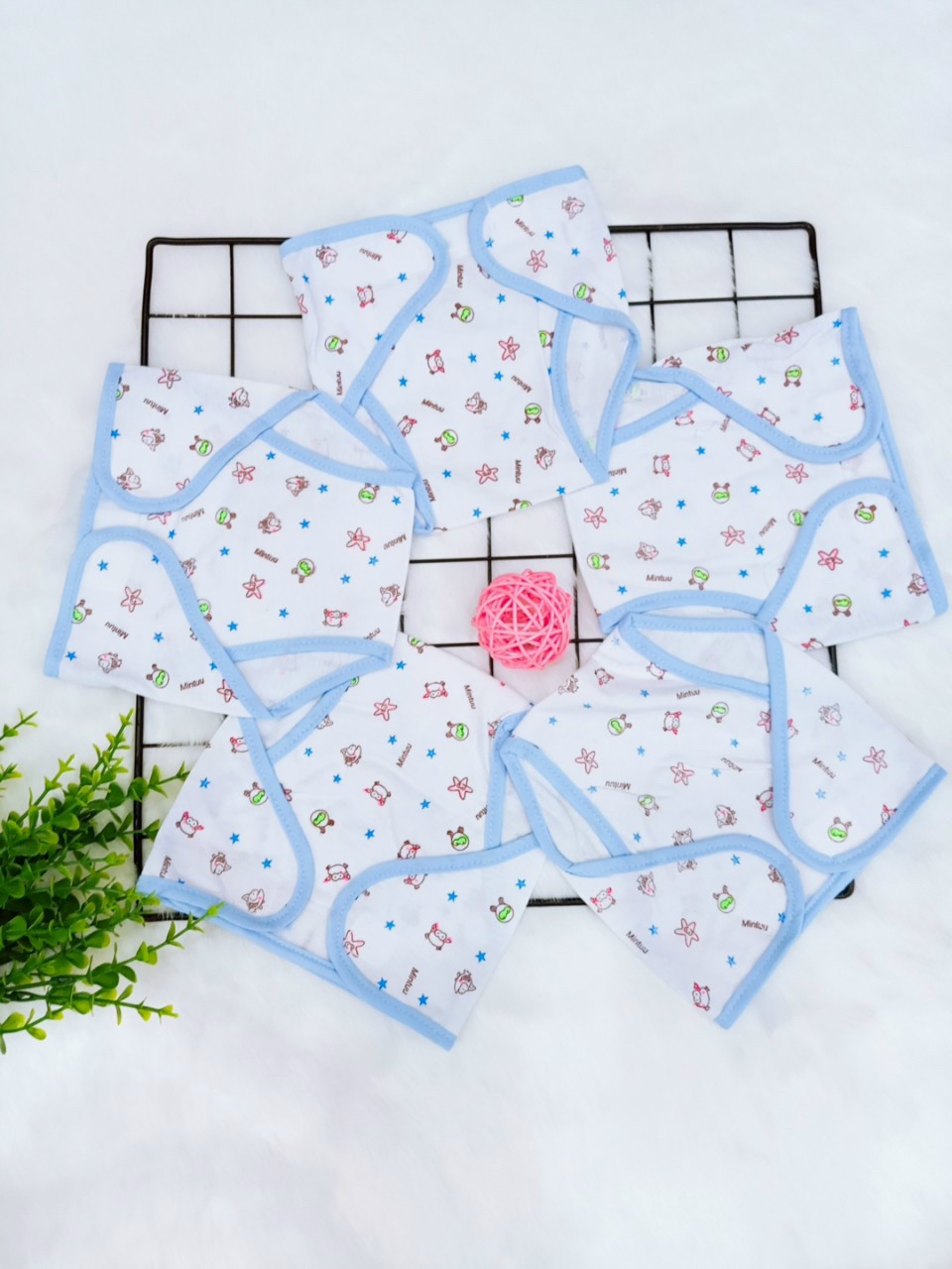 Combo 5 Tả dán Cotton Mintuu Cao cấp (Size 1 - size 3)