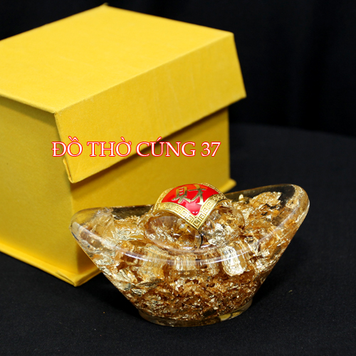 Thỏi vàng thủy tinh phong thủy [ may mắn thu hút tài lộc ]