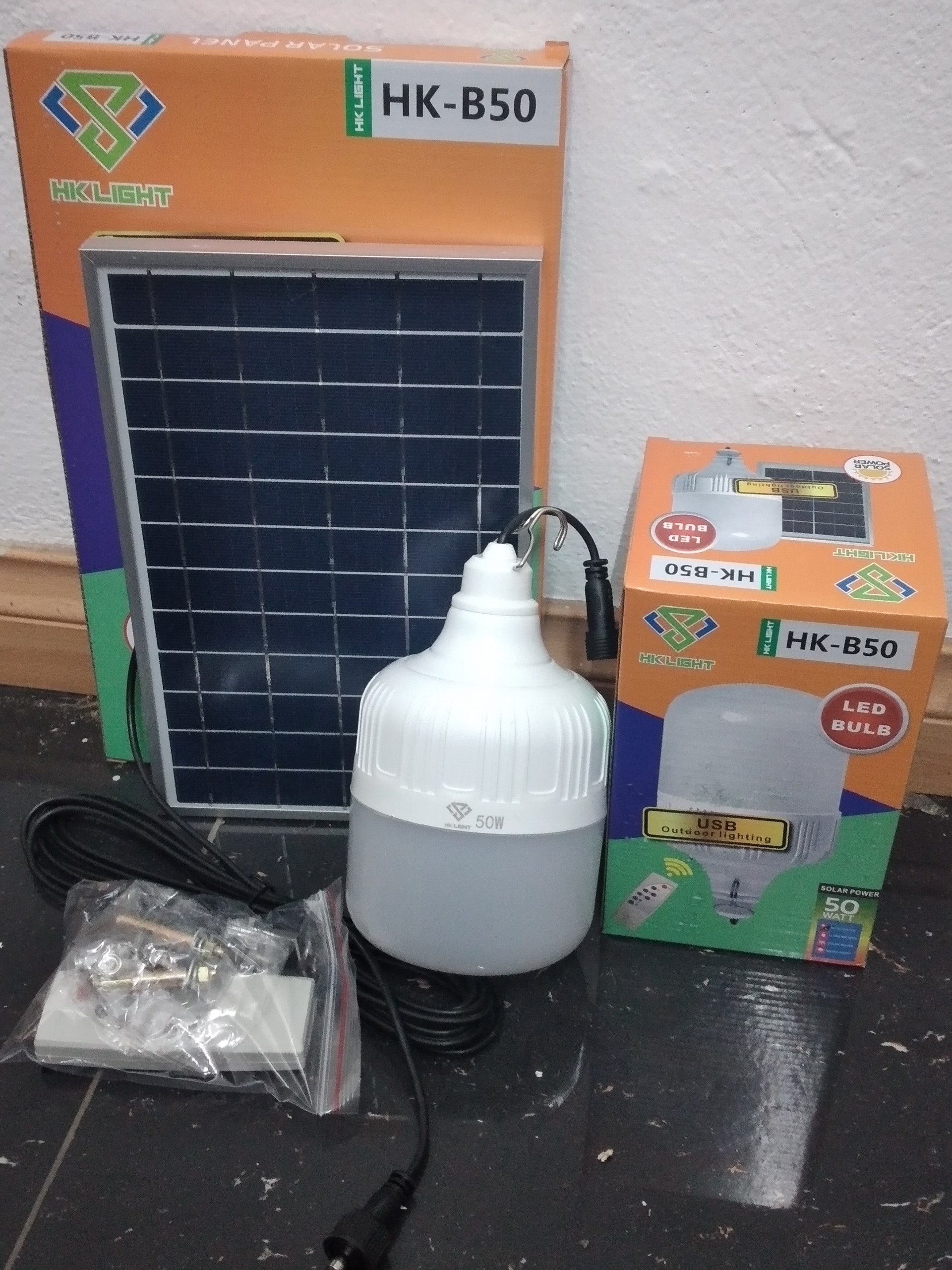 Đèn led búp 50w năng lượng mặt trời - White