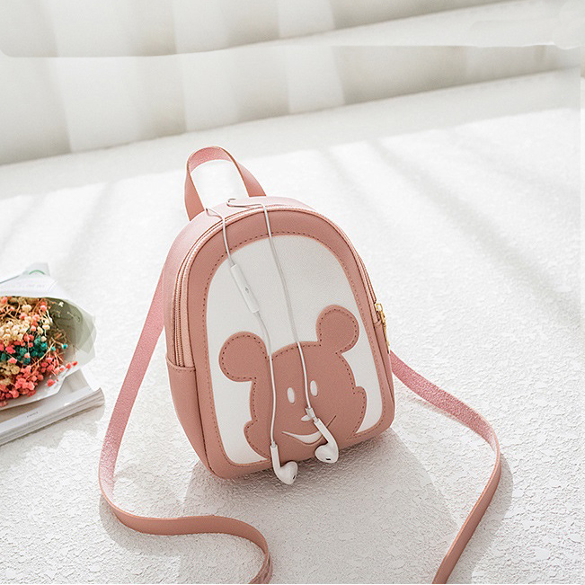 Balo Nữ Giả Da Chuột Mickey BL23 Hồng