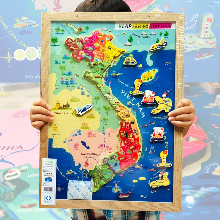 Mô hình bản đồ nông sản Việt Nam bằng vật liệu tái chế