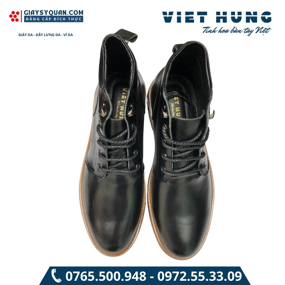 GIÀY DA ĐỐC NAM CỔ LỬNG DA BÒ NHẬP KHẨU 166