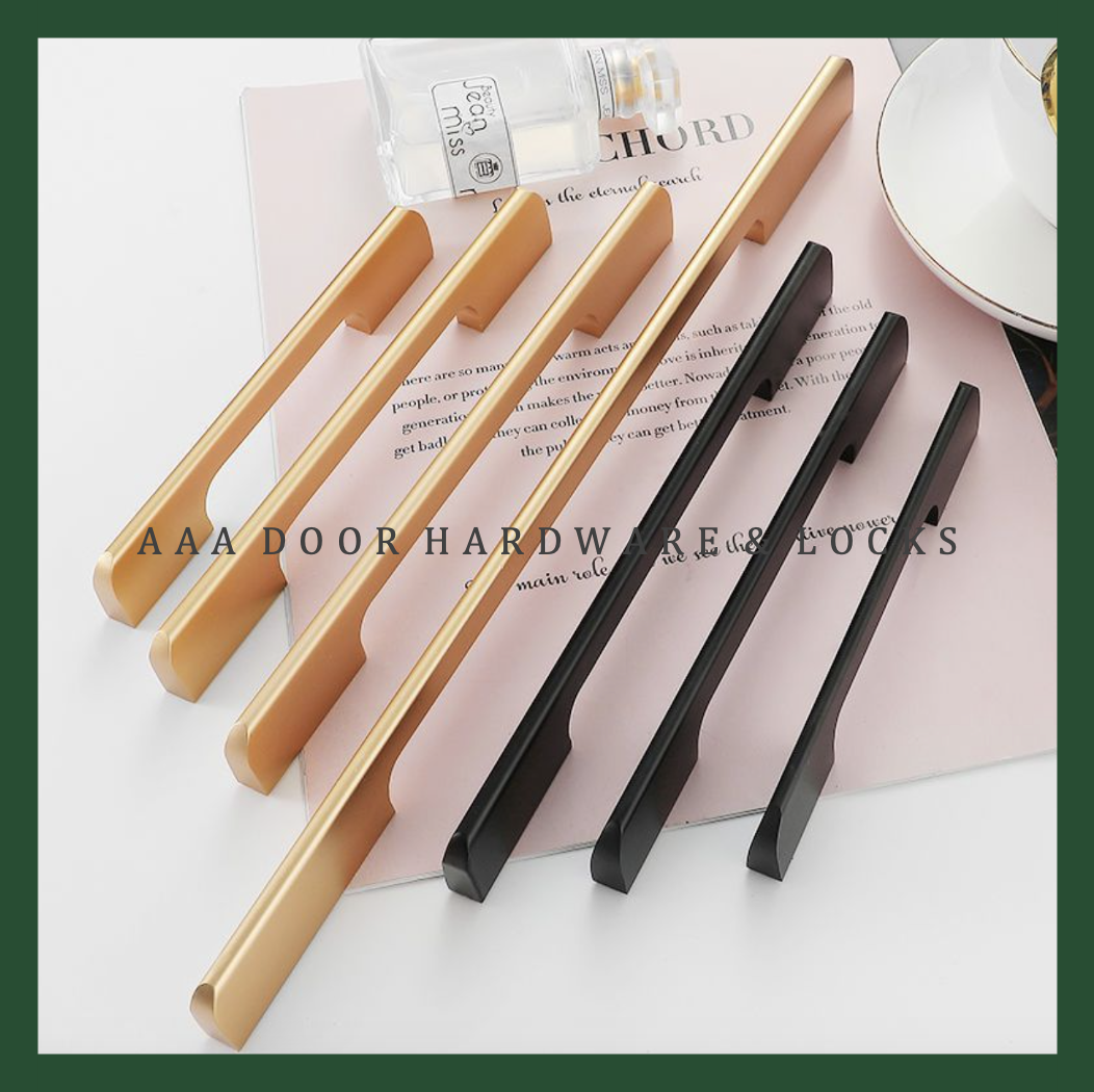 Tay nắm tủ cao cấp (tay tủ số 4) ĐEN/VÀNG