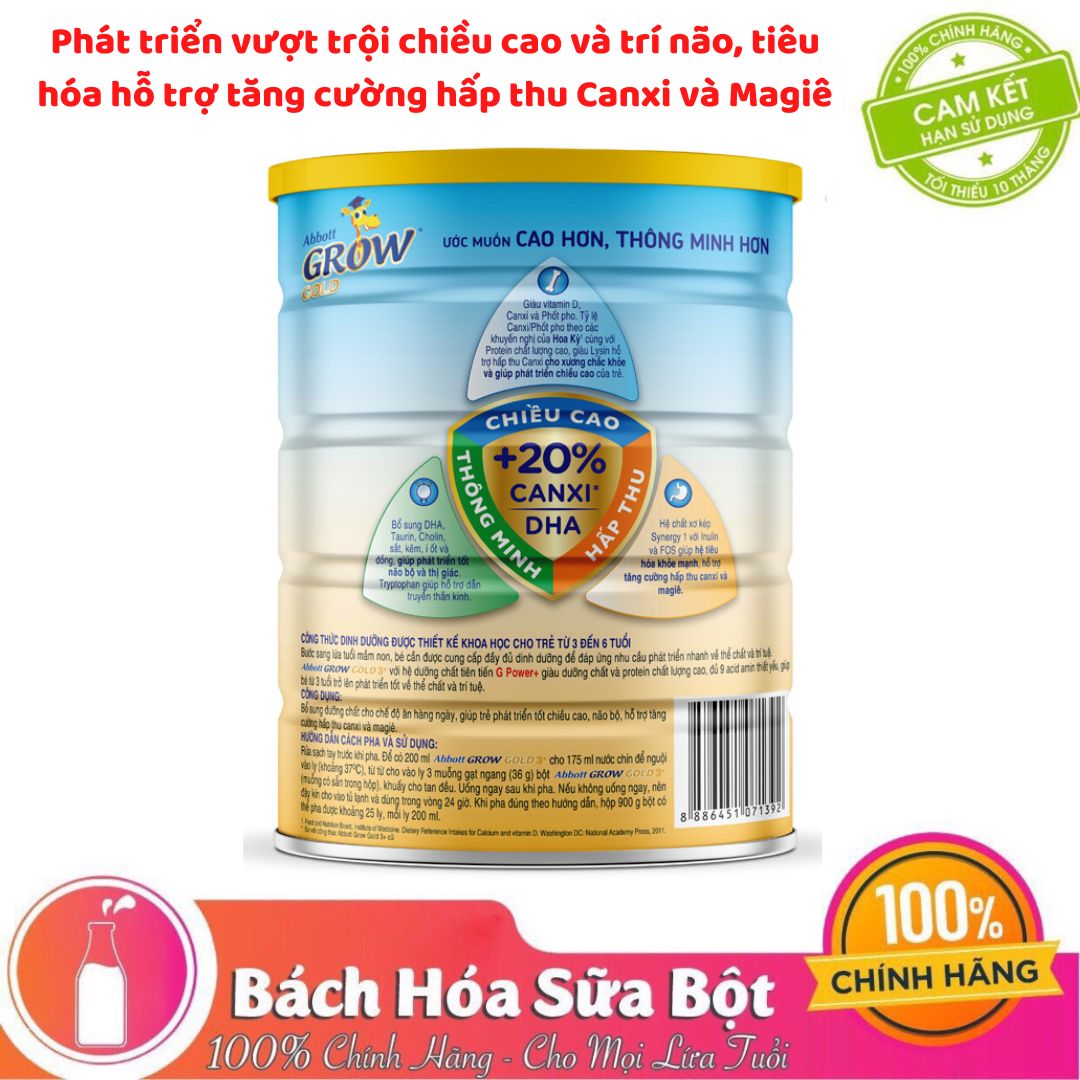 Sữa Bột Abbott Grow Gold 6+ - 900g