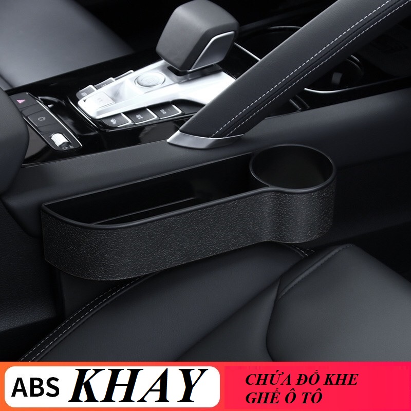 [HCM]Khay chứa đồ khe ghế ô tô khay nhựa đựng nước kẹp khe ghế trong ô tô