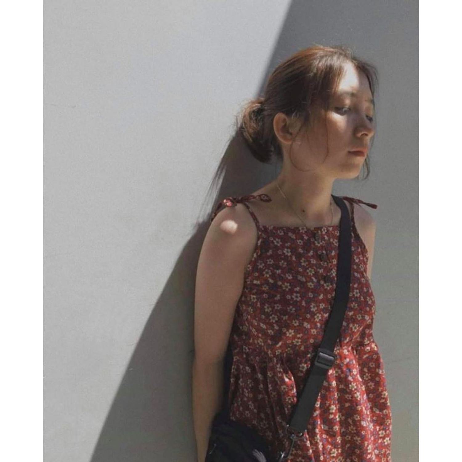 SUV002 Đầm babydoll dáng dài xòe hai dây buộc tiểu thư bánh bèo Váy 2 dây hoa nhí maxi thắt nơ vintage đi chơi đi biển