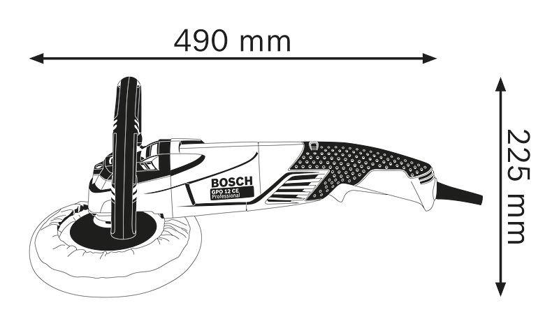 Máy đánh bóng Bosch GPO 12 CE Professional (Xanh) + Quà tặng áo mưa