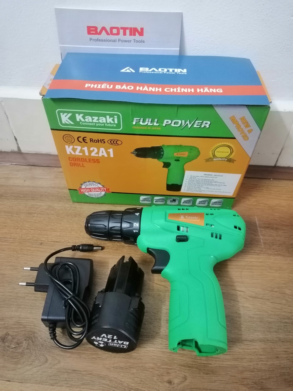 Máy khoan pin 12V KAZAKI