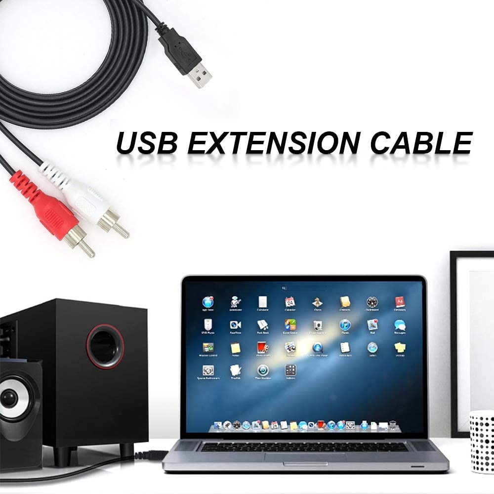 Cáp chuyển đổi cổng USB sang 2 cổng RCA cho TV 1.5m