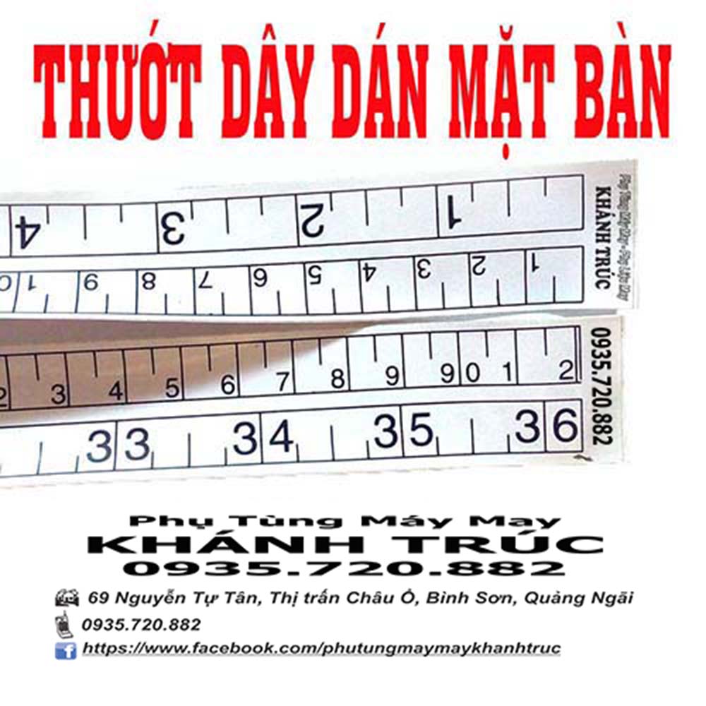 Thướt dây dán mặt bàn máy may công nghiệp