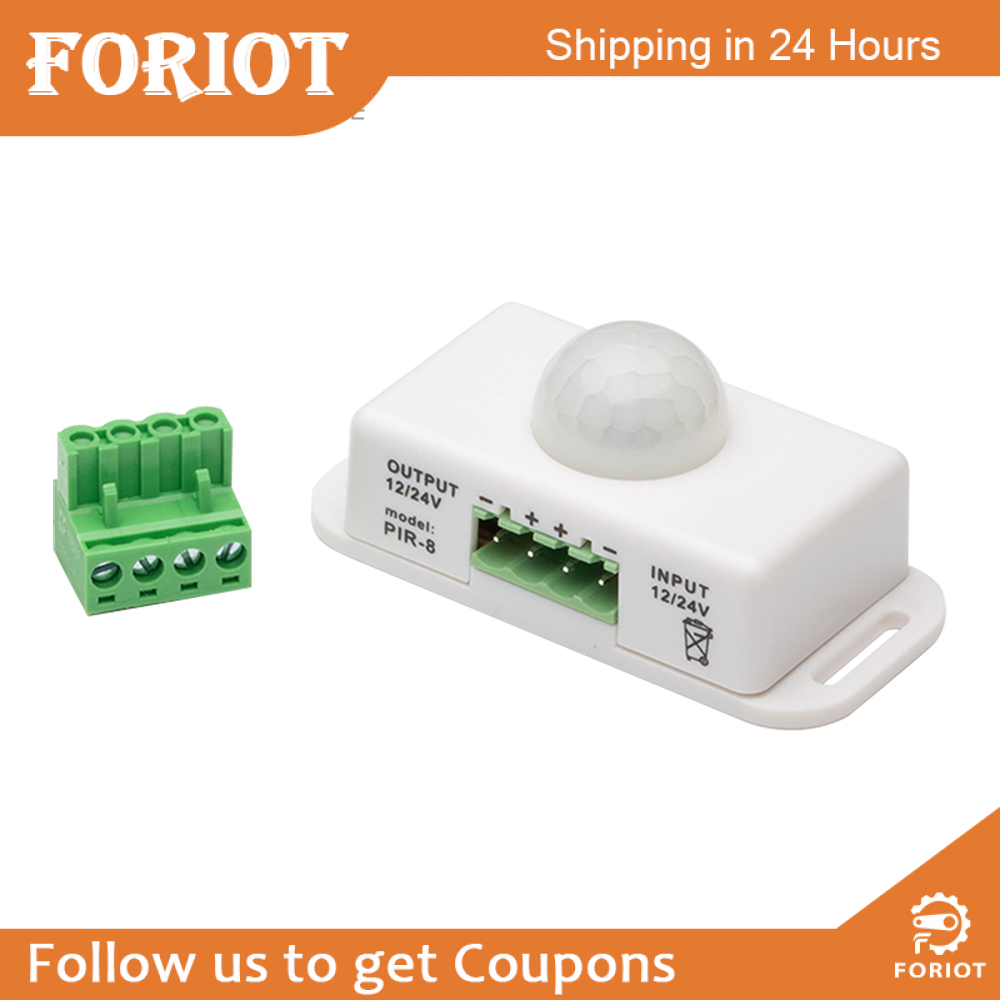 Foriot Wide Voltage Wardrobe LED Light Infrared Sensor Switch Light DC 12V 24V 6A Automatic Adjustable Motion Sensor Switch Infrared Detector Light Switch Module for LED Strip Light Lamp