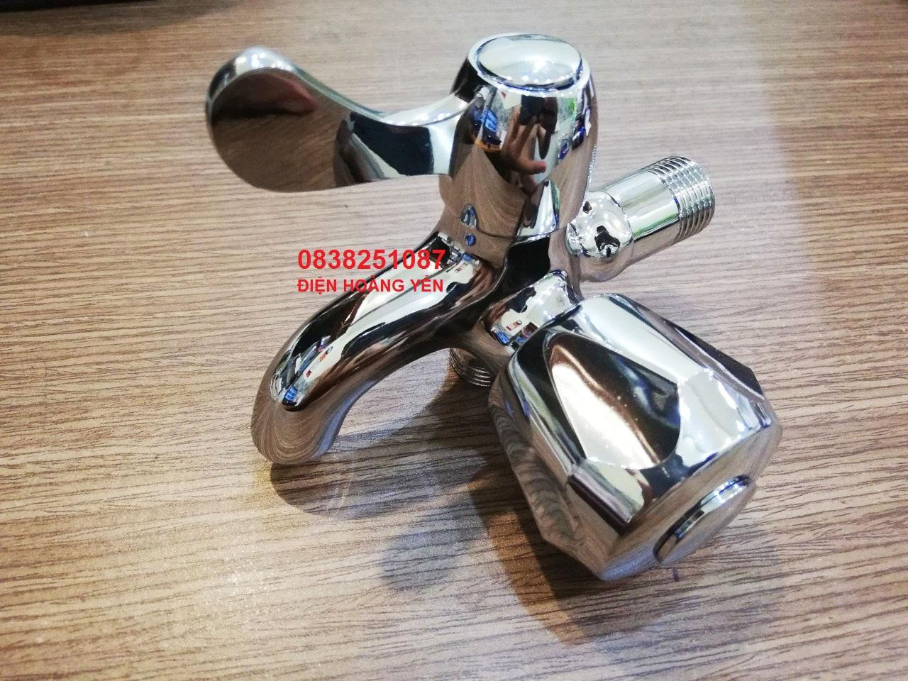 Vòi củ sen lạnh đồng thau mạ croom dùng nước lạnh