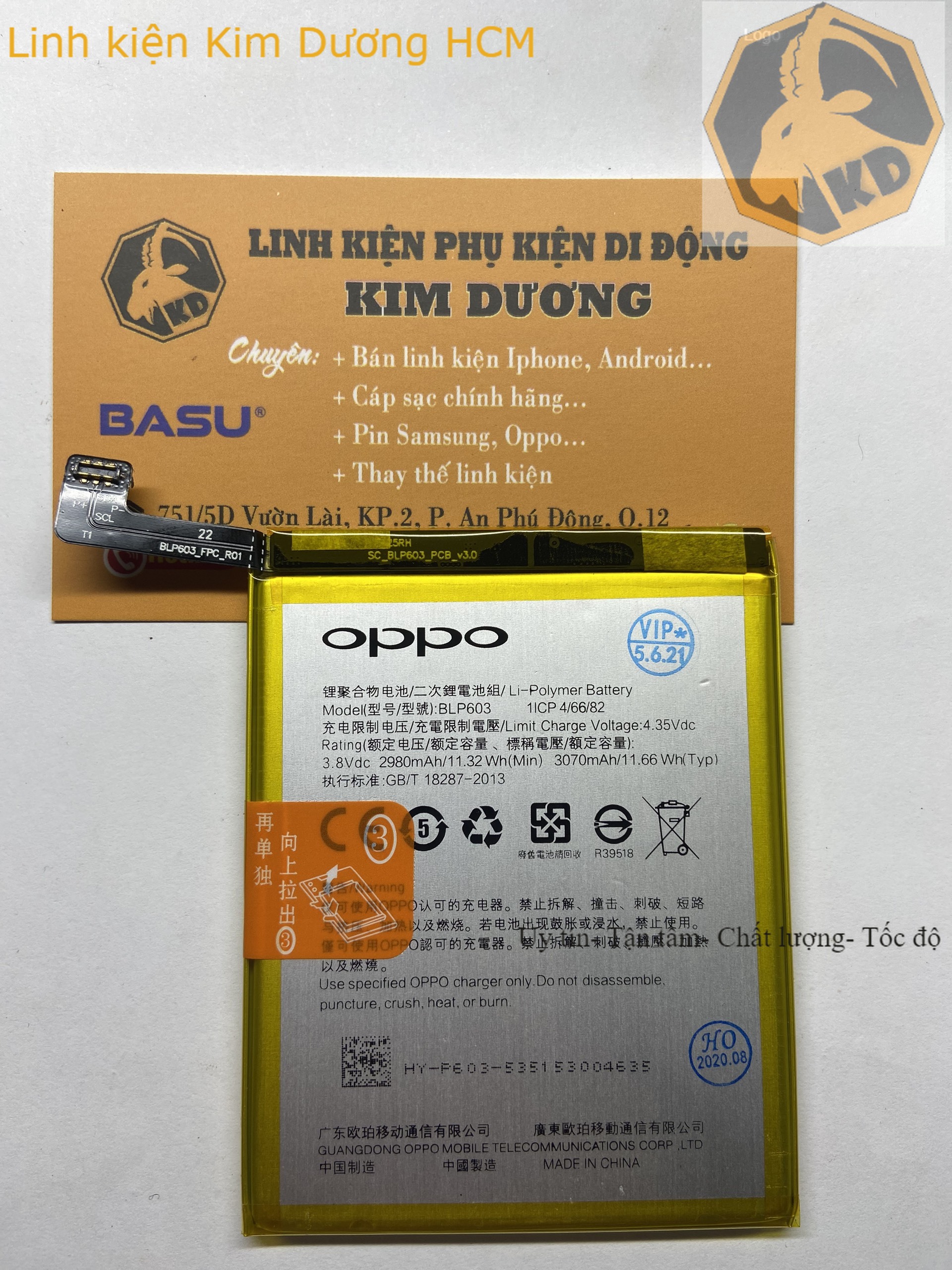 [HCM]Pin Oppo R7S (Model: BLP603- 3000mAh)