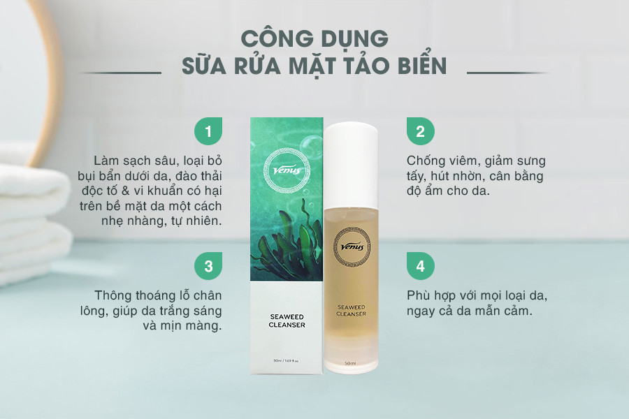 Sữa rửa mặt Tảo Biển Venus 50ml