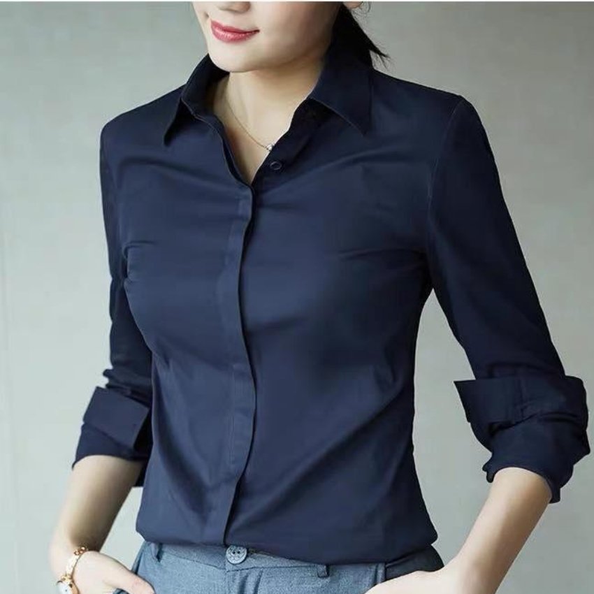 [HCM]Áo sơ mi nữ dài tay trơn  UTS2 chất vải mềm mịn