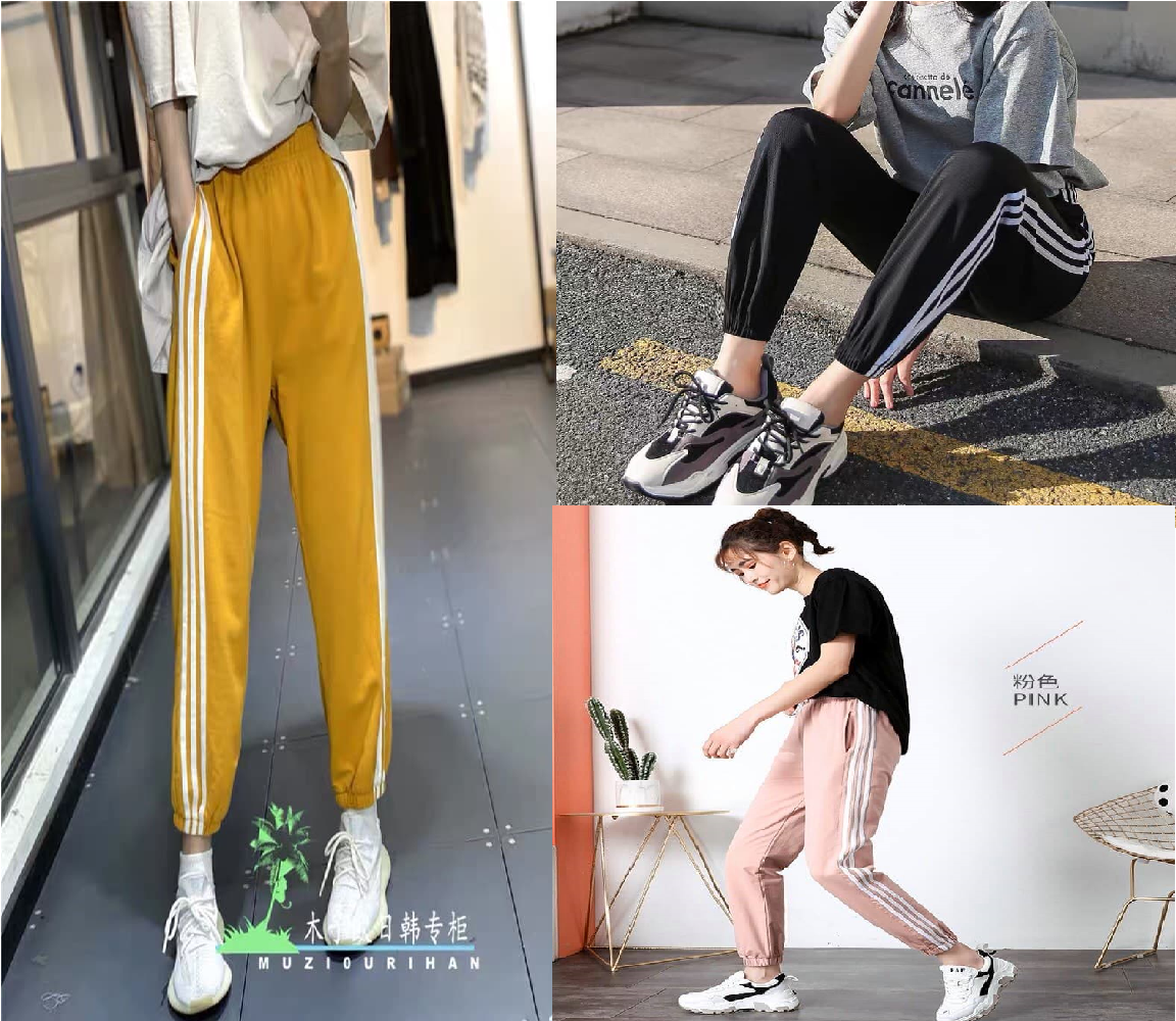 Quần Jogger Kaki Nam Nữ 3 Sọc Unisex