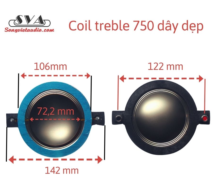 COIL TREBLE 750 DÂY ĐỒNG, DÂY DẸP, COIL TREBLE 750 PA