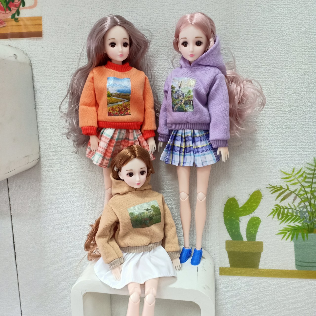 Búp Bê Barbie 30cm mặc bộ đồ thu đông xinh đẹp