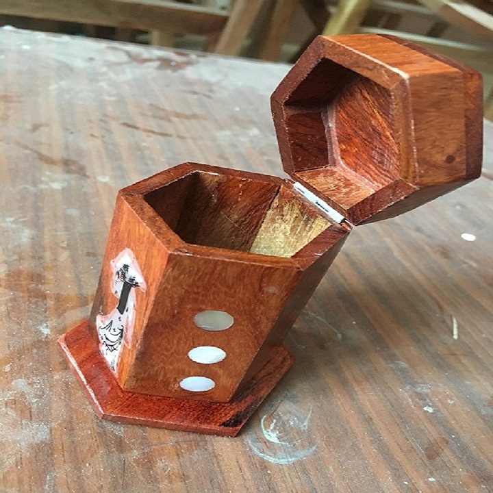 hộp gỗ đựng tăm tre