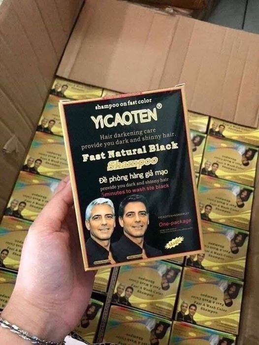 Gội đen tóc Yicaoten thái lan hộp 10 gói