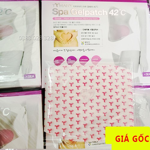 Miếng dán tan mỡ bụng Spa g.elpatch 42 độ C Hàn Quốc