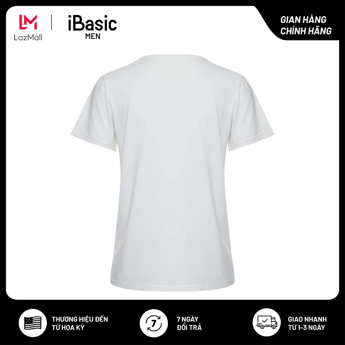 Áo thun nam iBasic cotton USA kháng khuẩn mặc nhà tay ngắn basic HOMM012-1