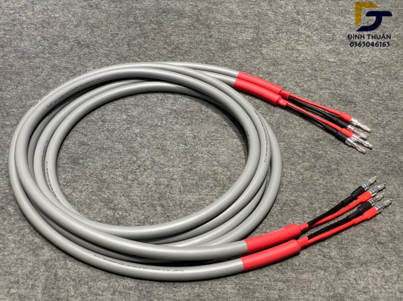 Dây loa XccSee của Đức, lõi bạc dài 2.5m mỗi vế, Dây loa XccSee giúp âm trở nên tươi sáng, sạch sẽ